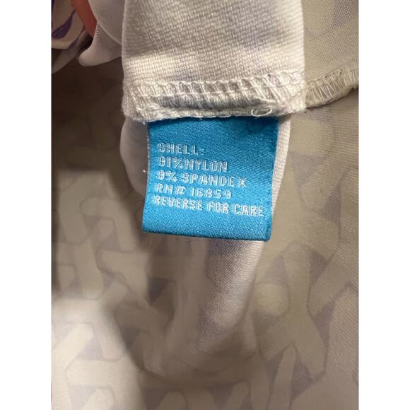 J. McLaughlin Purple & White Patterned Blouse - Size Small - Picture 2 of 5